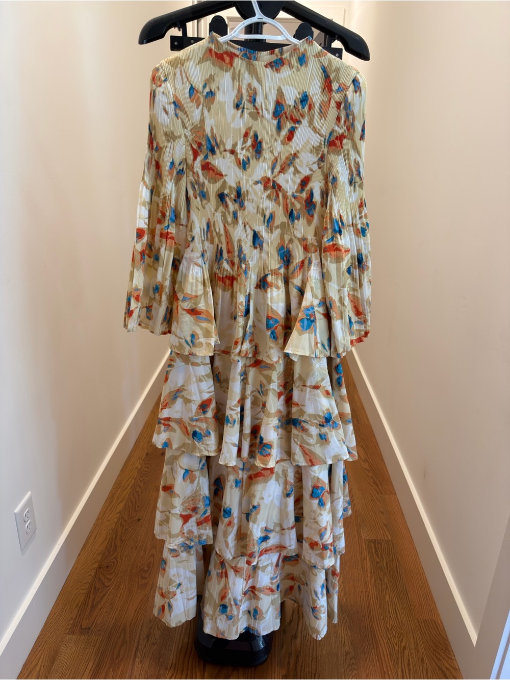 Oh So Modest brand one size fits most floral tired maxi dress